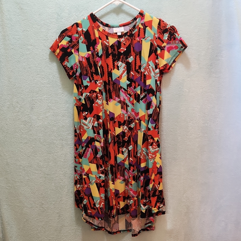 LuLaRoe Colorful Geometric High Low Dress